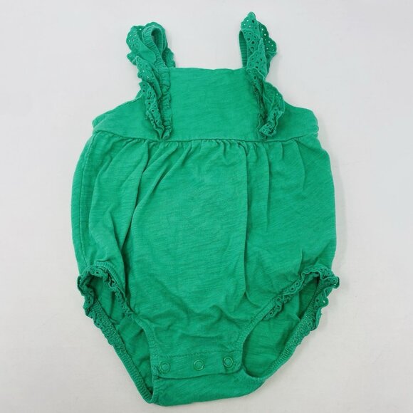 Carters Baby Girls Size 12 Months 3 Piece Sunflower Floral Solid Romper Set 1848 - Picture 5 of 8